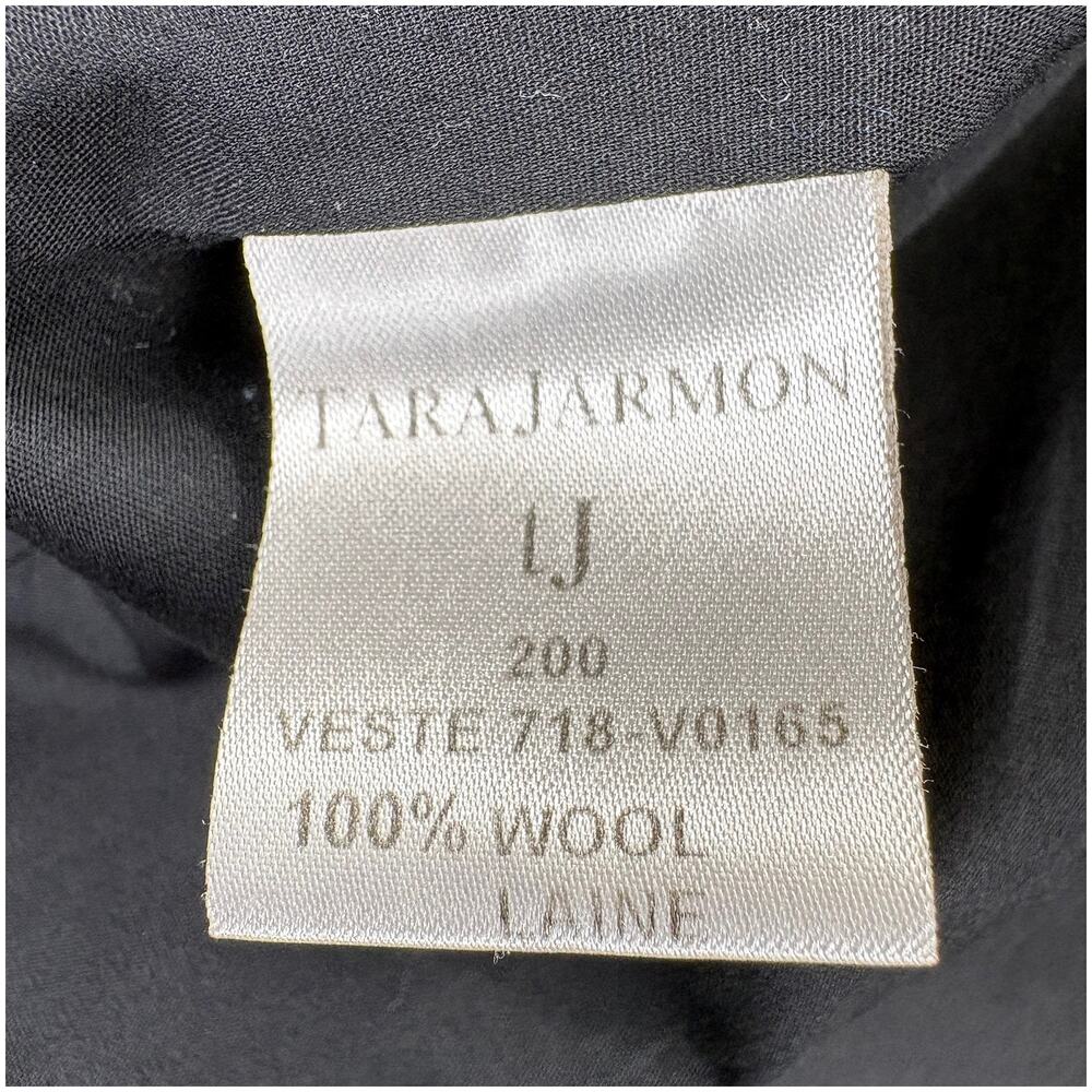 Tara Jarmon Z Victory Wool Blazer VTG Y2K Women 40 US 8 Gray Suit Jacket France - Picture 9 of 9